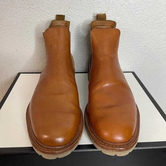 Allen Edmonds Discovery Cognac Brown Leather Chelsea Boot Pull On Men's 9 B - Picture 1 of 11